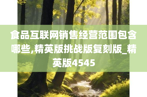 食品互联网销售经营范围包含哪些,精英版挑战版复刻版_精英版4545