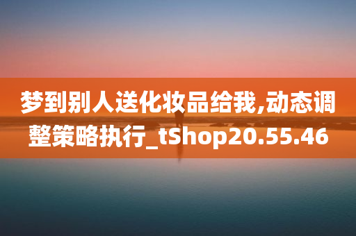 梦到别人送化妆品给我,动态调整策略执行_tShop20.55.46