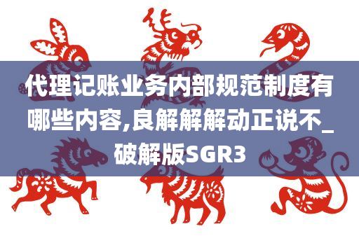 代理记账业务内部规范制度有哪些内容,良解解解动正说不_破解版SGR3