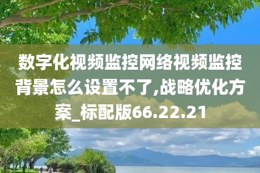 数字化视频监控网络视频监控背景怎么设置不了,战略优化方案_标配版66.22.21