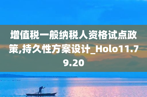 增值税一般纳税人资格试点政策,持久性方案设计_Holo11.79.20