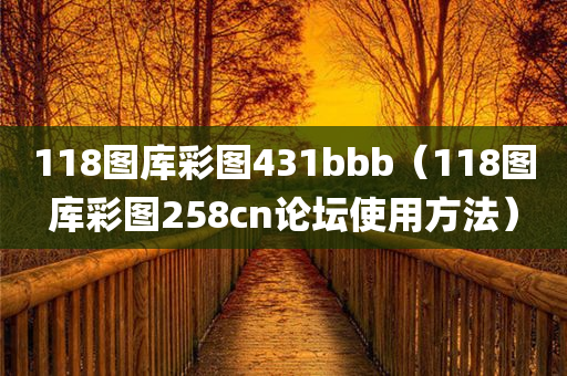 118图库彩图431bbb（118图库彩图258cn论坛使用方法）