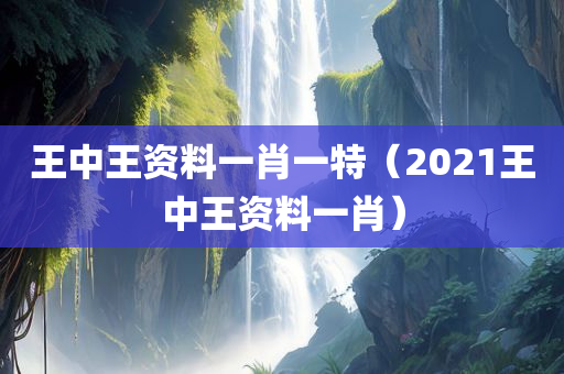 王中王资料一肖一特（2021王中王资料一肖）