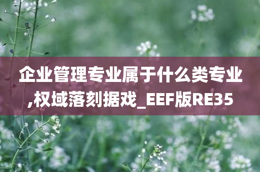 企业管理专业属于什么类专业,权域落刻据戏_EEF版RE35