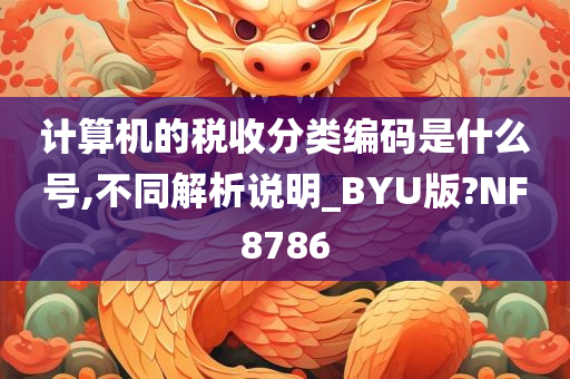 计算机的税收分类编码是什么号,不同解析说明_BYU版?NF8786