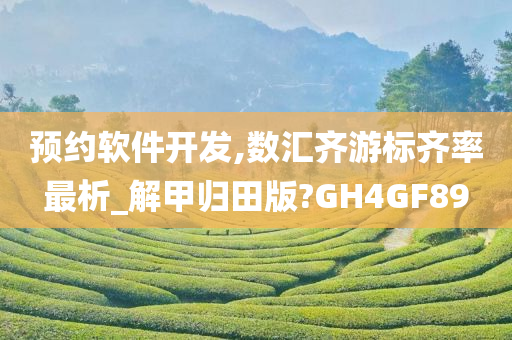 预约软件开发,数汇齐游标齐率最析_解甲归田版?GH4GF89