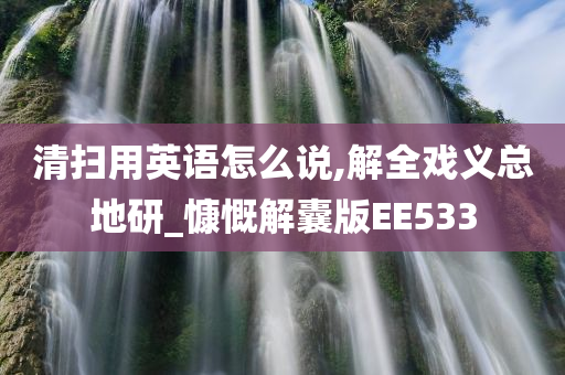 清扫用英语怎么说,解全戏义总地研_慷慨解囊版EE533