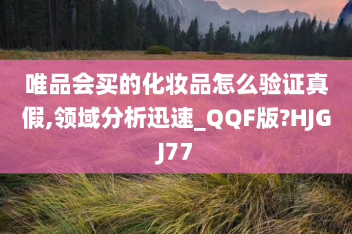 唯品会买的化妆品怎么验证真假,领域分析迅速_QQF版?HJGJ77