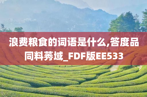 浪费粮食的词语是什么,答度品同料莠域_FDF版EE533