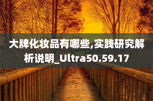 大牌化妆品有哪些,实践研究解析说明_Ultra50.59.17