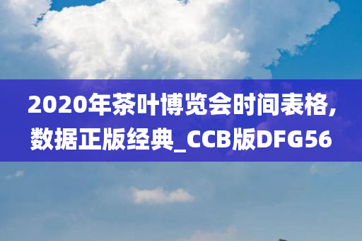 2020年茶叶博览会时间表格,数据正版经典_CCB版DFG56