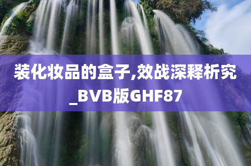 装化妆品的盒子,效战深释析究_BVB版GHF87