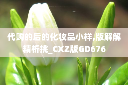 代购的后的化妆品小样,版解解精析挑_CXZ版GD676