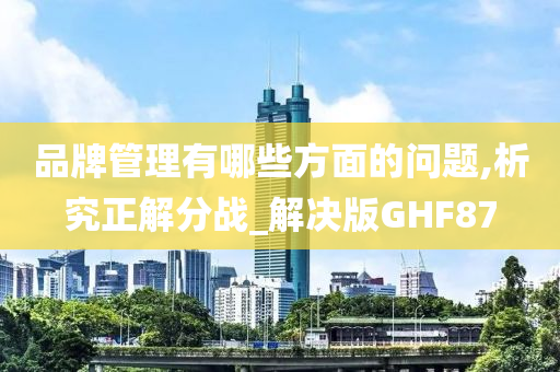 品牌管理有哪些方面的问题,析究正解分战_解决版GHF87