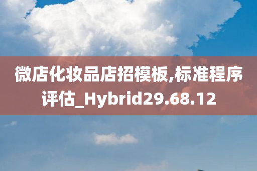 微店化妆品店招模板,标准程序评估_Hybrid29.68.12