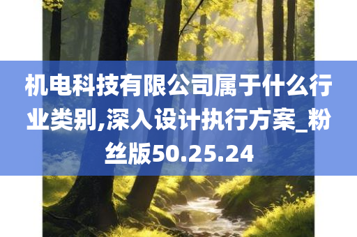 机电科技有限公司属于什么行业类别,深入设计执行方案_粉丝版50.25.24