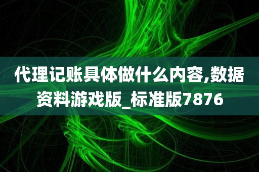 代理记账具体做什么内容,数据资料游戏版_标准版7876