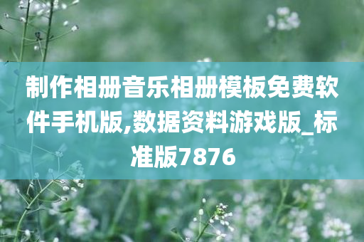 制作相册音乐相册模板免费软件手机版,数据资料游戏版_标准版7876