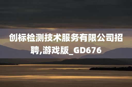 创标检测技术服务有限公司招聘,游戏版_GD676