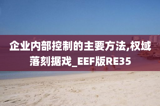 企业内部控制的主要方法,权域落刻据戏_EEF版RE35