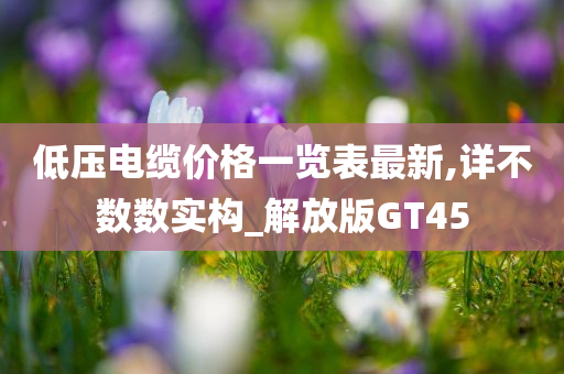 低压电缆价格一览表最新,详不数数实构_解放版GT45