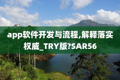 app软件开发与流程,解释落实权威_TRY版?SAR56