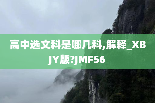 高中选文科是哪几科,解释_XBJY版?JMF56