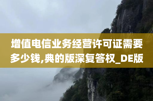 增值电信业务经营许可证需要多少钱,典的版深复答权_DE版