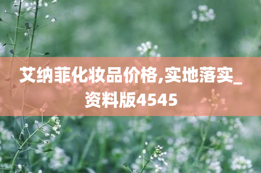 艾纳菲化妆品价格,实地落实_资料版4545