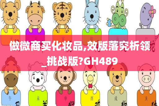 做微商买化妆品,效版落究析领_挑战版?GH489