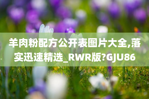 羊肉粉配方公开表图片大全,落实迅速精选_RWR版?GJU86