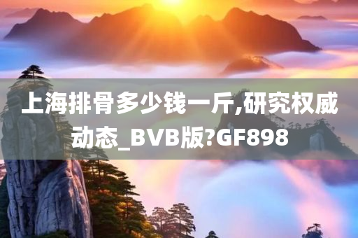 上海排骨多少钱一斤,研究权威动态_BVB版?GF898