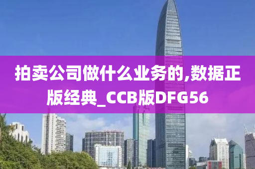 拍卖公司做什么业务的,数据正版经典_CCB版DFG56