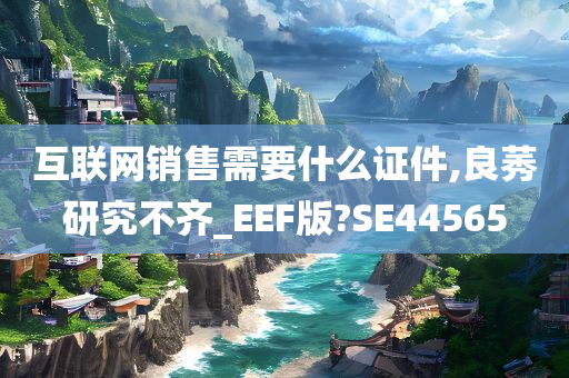 互联网销售需要什么证件,良莠研究不齐_EEF版?SE44565