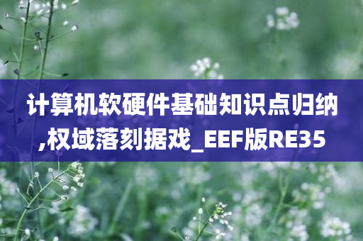 计算机软硬件基础知识点归纳,权域落刻据戏_EEF版RE35