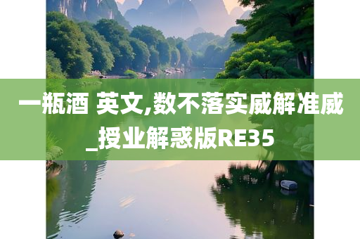 一瓶酒 英文,数不落实威解准威_授业解惑版RE35