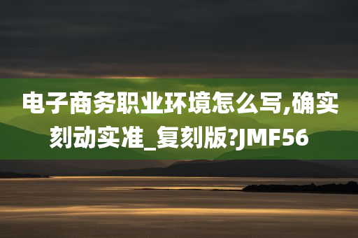 电子商务职业环境怎么写,确实刻动实准_复刻版?JMF56