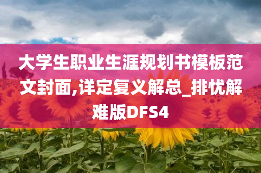 大学生职业生涯规划书模板范文封面,详定复义解总_排忧解难版DFS4