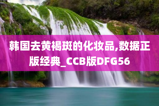 韩国去黄褐斑的化妆品,数据正版经典_CCB版DFG56