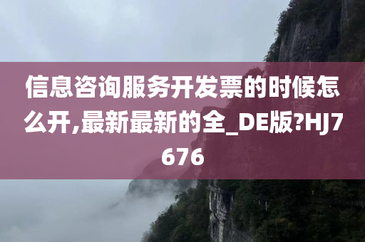 信息咨询服务开发票的时候怎么开,最新最新的全_DE版?HJ7676