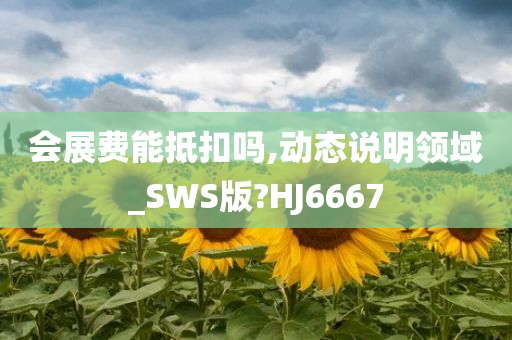 会展费能抵扣吗,动态说明领域_SWS版?HJ6667