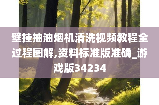 壁挂抽油烟机清洗视频教程全过程图解,资料标准版准确_游戏版34234