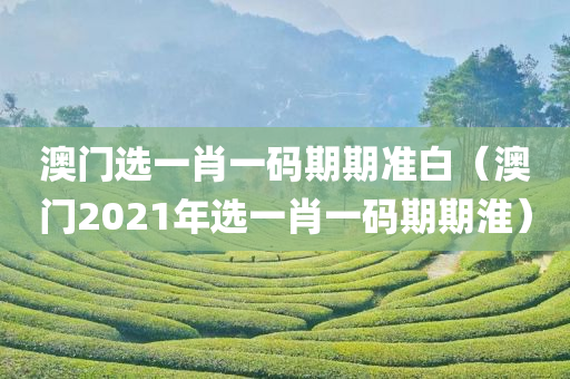 澳门选一肖一码期期准白（澳门2021年选一肖一码期期淮）