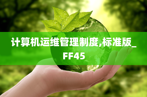 计算机运维管理制度,标准版_FF45