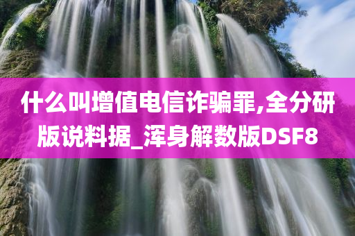 什么叫增值电信诈骗罪,全分研版说料据_浑身解数版DSF8