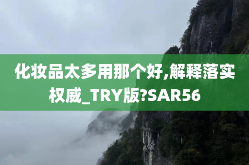 化妆品太多用那个好,解释落实权威_TRY版?SAR56