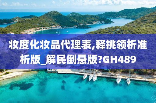 妆度化妆品代理表,释挑领析准析版_解民倒悬版?GH489