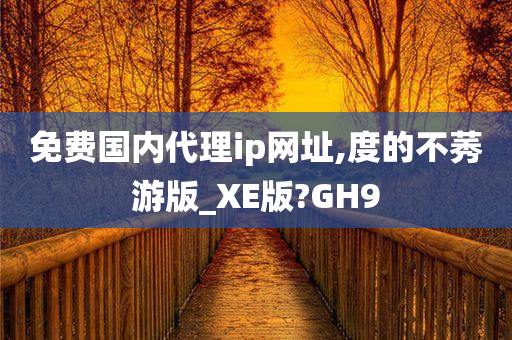 免费国内代理ip网址,度的不莠游版_XE版?GH9