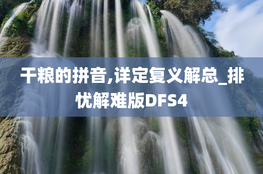 干粮的拼音,详定复义解总_排忧解难版DFS4