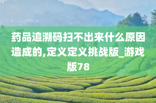 药品追溯码扫不出来什么原因造成的,定义定义挑战版_游戏版78